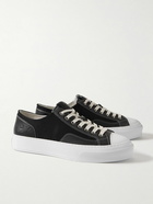 Givenchy - City Logo-Debossed Leather-Trimmed Canvas Sneakers - Black