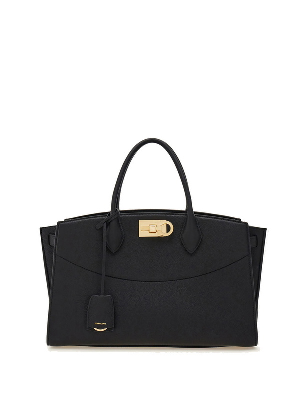 Photo: Ferragamo Womens New Ferragamo Studio Soft bag (L) in Black