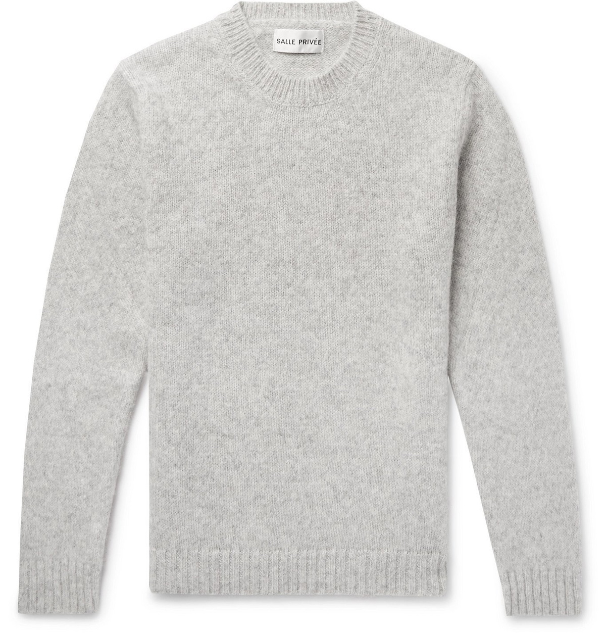 SALLE PRIVÉE - Jakob Slim-Fit Mélange Alpaca-Blend Sweater - Gray