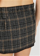 Tartan Ultra Mini Skirt in Grey