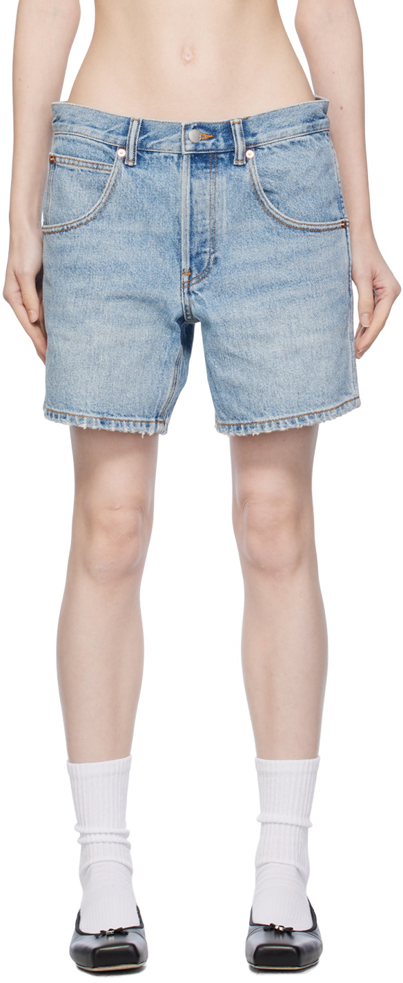 Faded best sale blue shorts