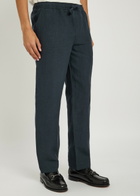 Percival Tailored Linen Trousers Navy