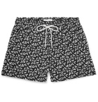 Atalaye - Loupas Short-Length Printed Swim Shorts - Black