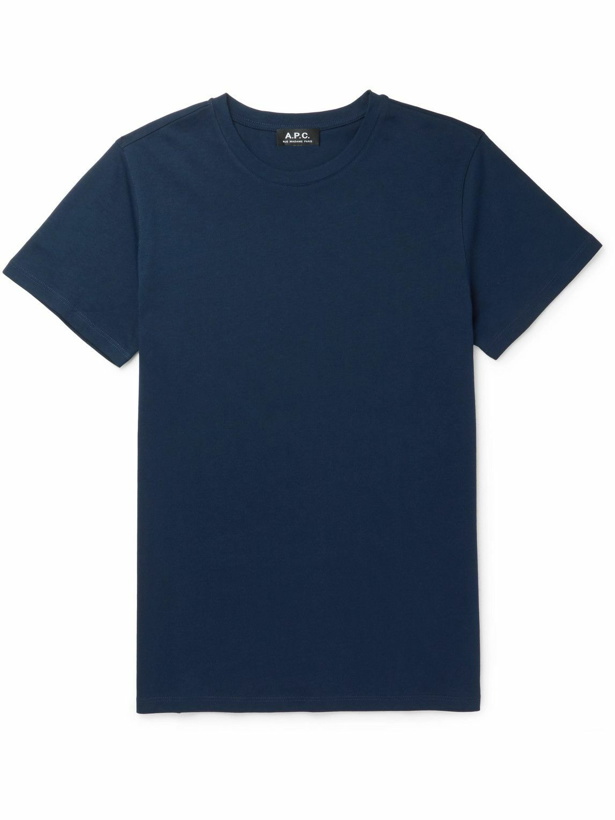 Photo: A.P.C. - Jimmy Cotton-Jersey T-Shirt - Blue