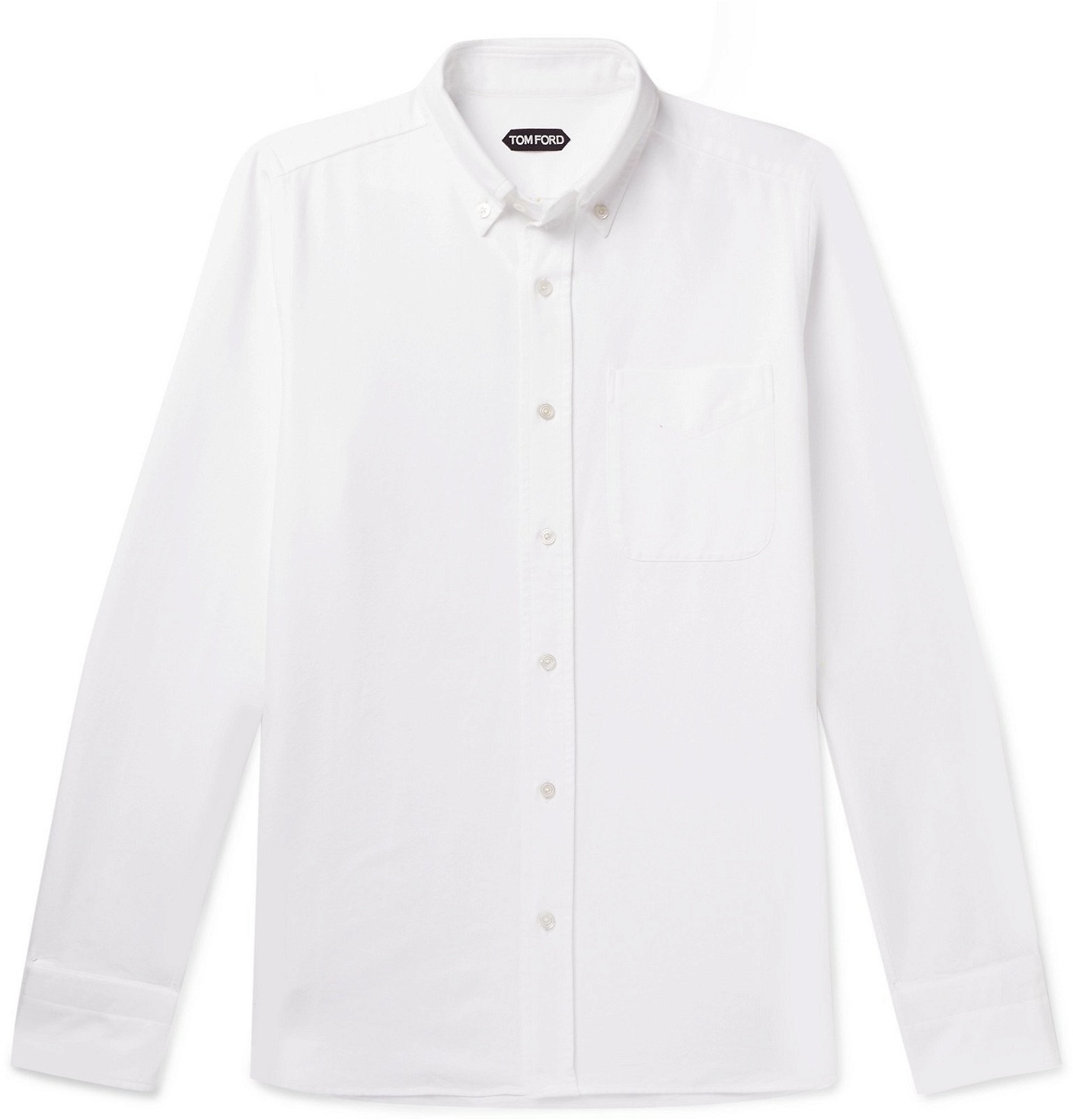 TOM FORD - White Slim-Fit Cotton Oxford Shirt - White TOM FORD