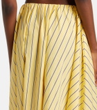 Staud Milano striped cotton maxi skirt