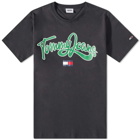 Tommy Jeans Men's Pop Text Logo T-Shirt in Black