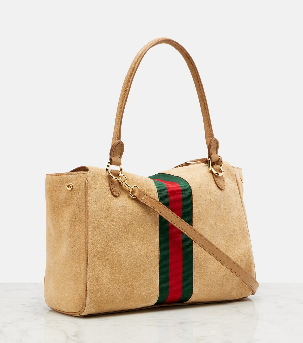 Gucci Paparazzo Medium suede top-handle bag