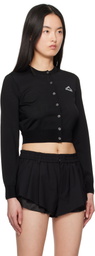 alexanderwang.t Black Cropped Athletic Mesh Cardigan