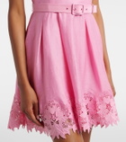 Rebecca Vallance Petalite lace-trimmed minidress
