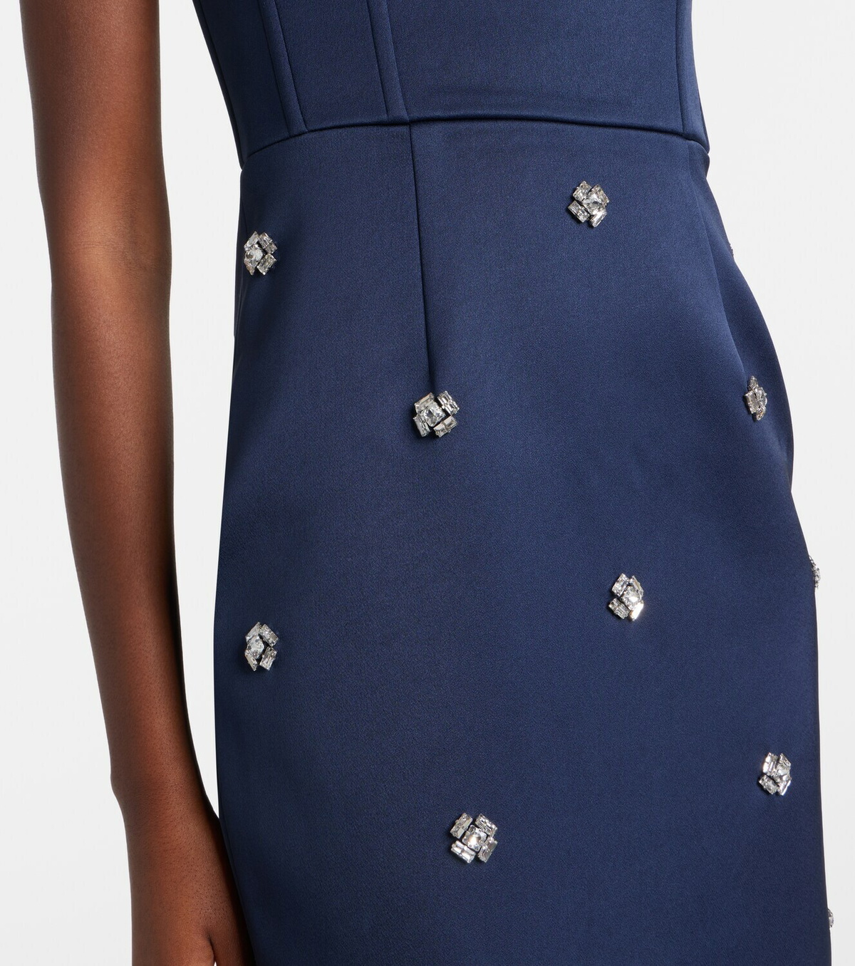 Rebecca Vallance Ayla embellished satin cocktail dress