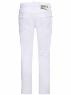 DSQUARED2 - Skater White Bull Cotton Denim Jeans