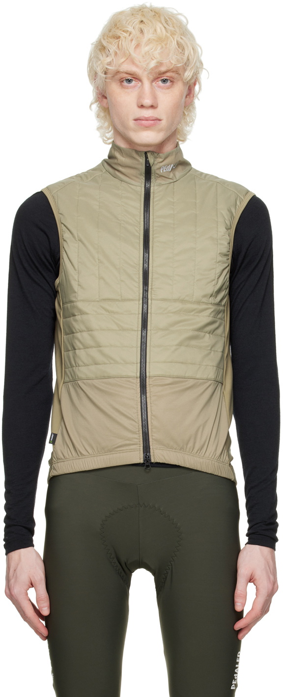 PEdALED Beige Odyssey Cycling Insulated Vest