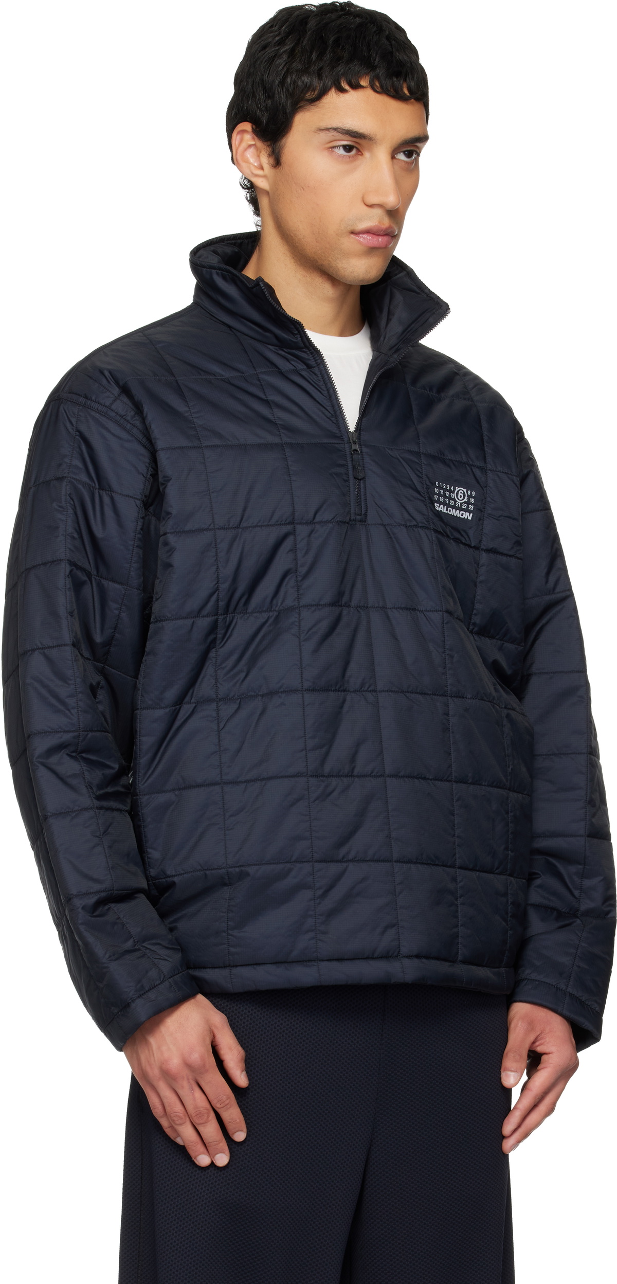 MM6 Maison Margiela Black Salomon Edition Insulated Half-Zip