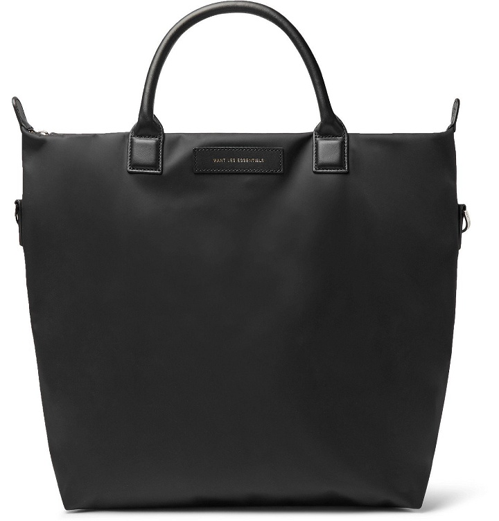 Photo: WANT LES ESSENTIELS - O'Hare Leather-Trimmed Nylon Tote Bag - Black