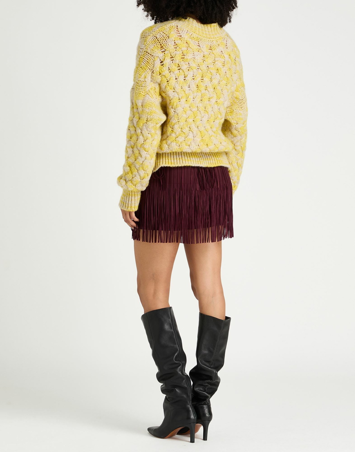 Manila Grace Womens Sweater in Yellow