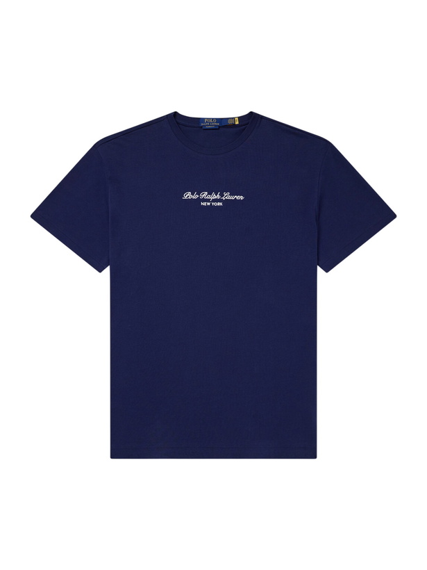 Photo: Polo Ralph Lauren - Logo-Embroidered Cotton-Jersey T-Shirt - Blue