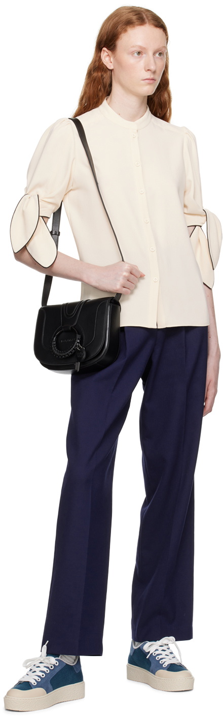 See by Chloé Beige Bow-Tie Blouse