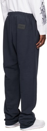 We11done Navy Wide Lounge Pants