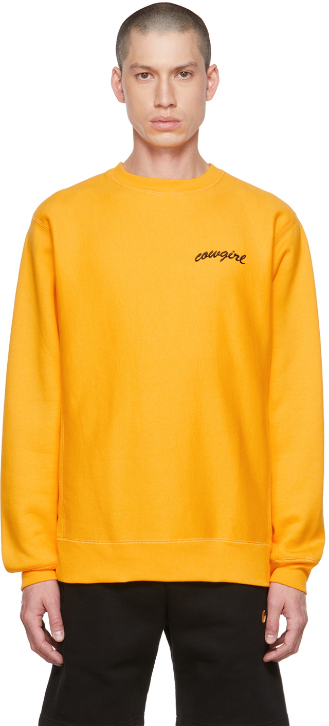 Cowgirl Blue Co Yellow Script Sweatshirt