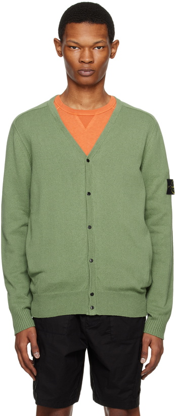 Photo: Stone Island Green Patch Cardigan