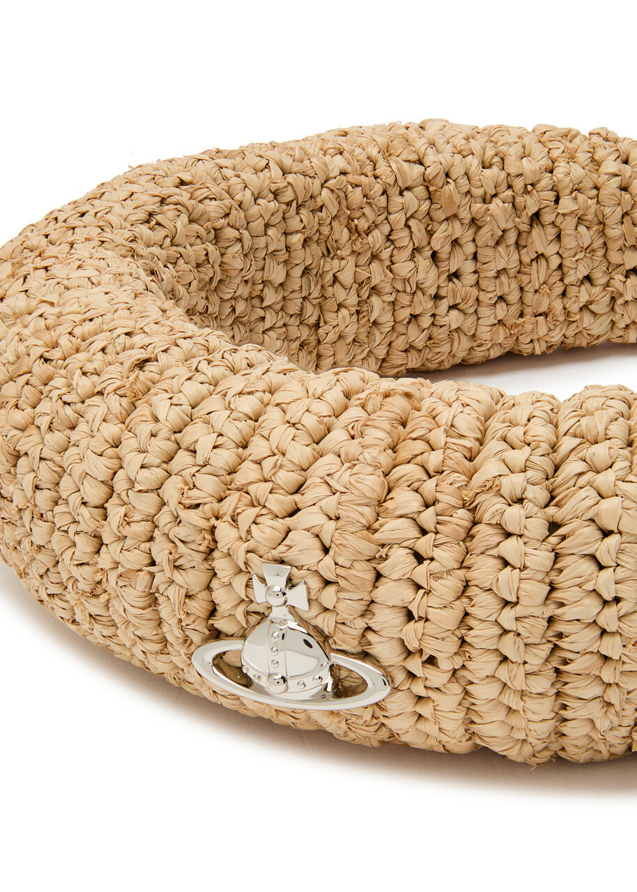 Vivienne Westwood Orb Raffia Headband - Beige - One Size