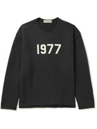 FEAR OF GOD ESSENTIALS - Logo-Appliquéd Knitted Sweater - Gray