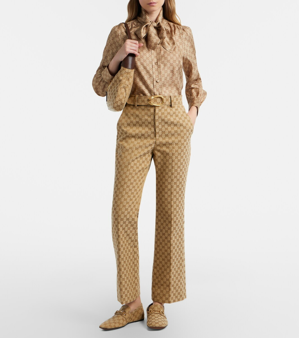 Gucci Horsebit GG Canvas loafers