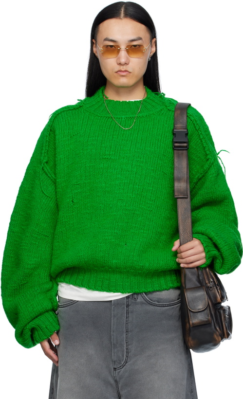 Photo: LU'U DAN Green Kingpin Knit Sweater