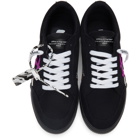 Off-White Black and Purple Low Vulcanized Sneakers