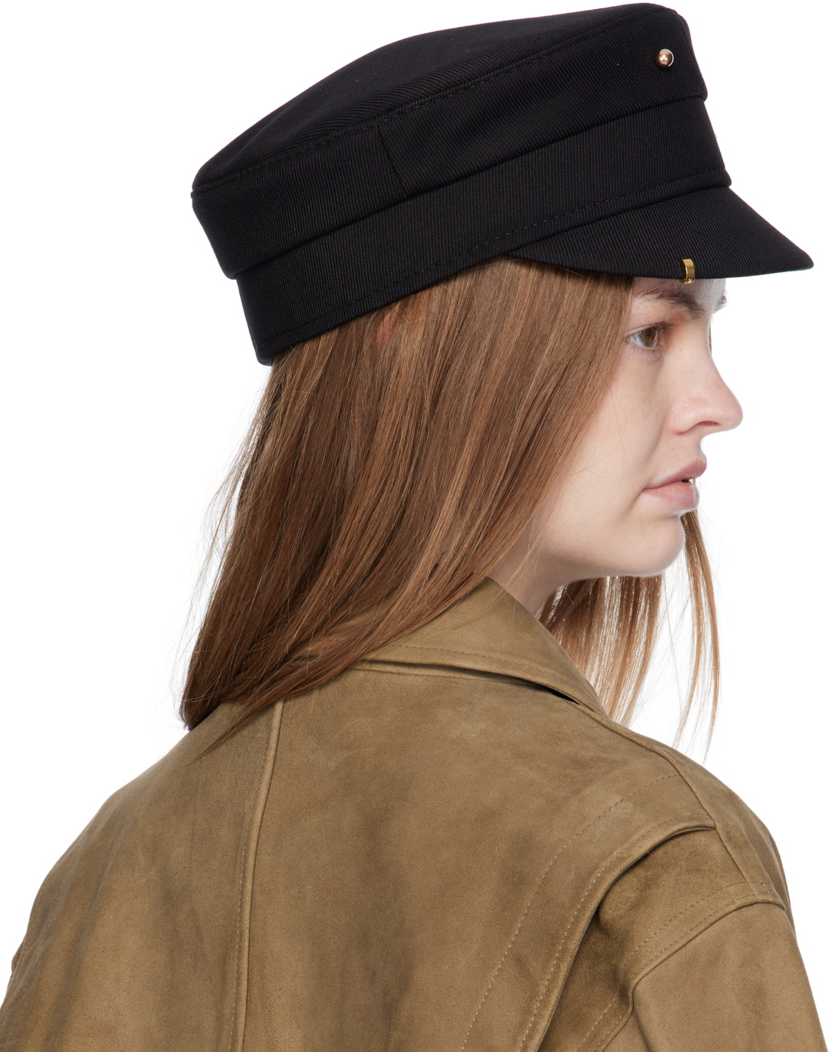 Ruslan Baginskiy Black Pierced Baker Boy Cap