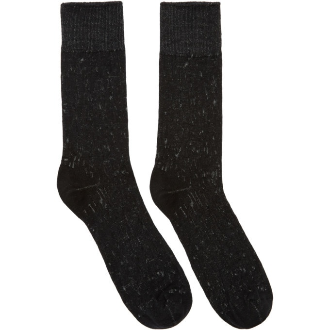 Photo: Issey Miyake Men Black and White Bi-Color Socks