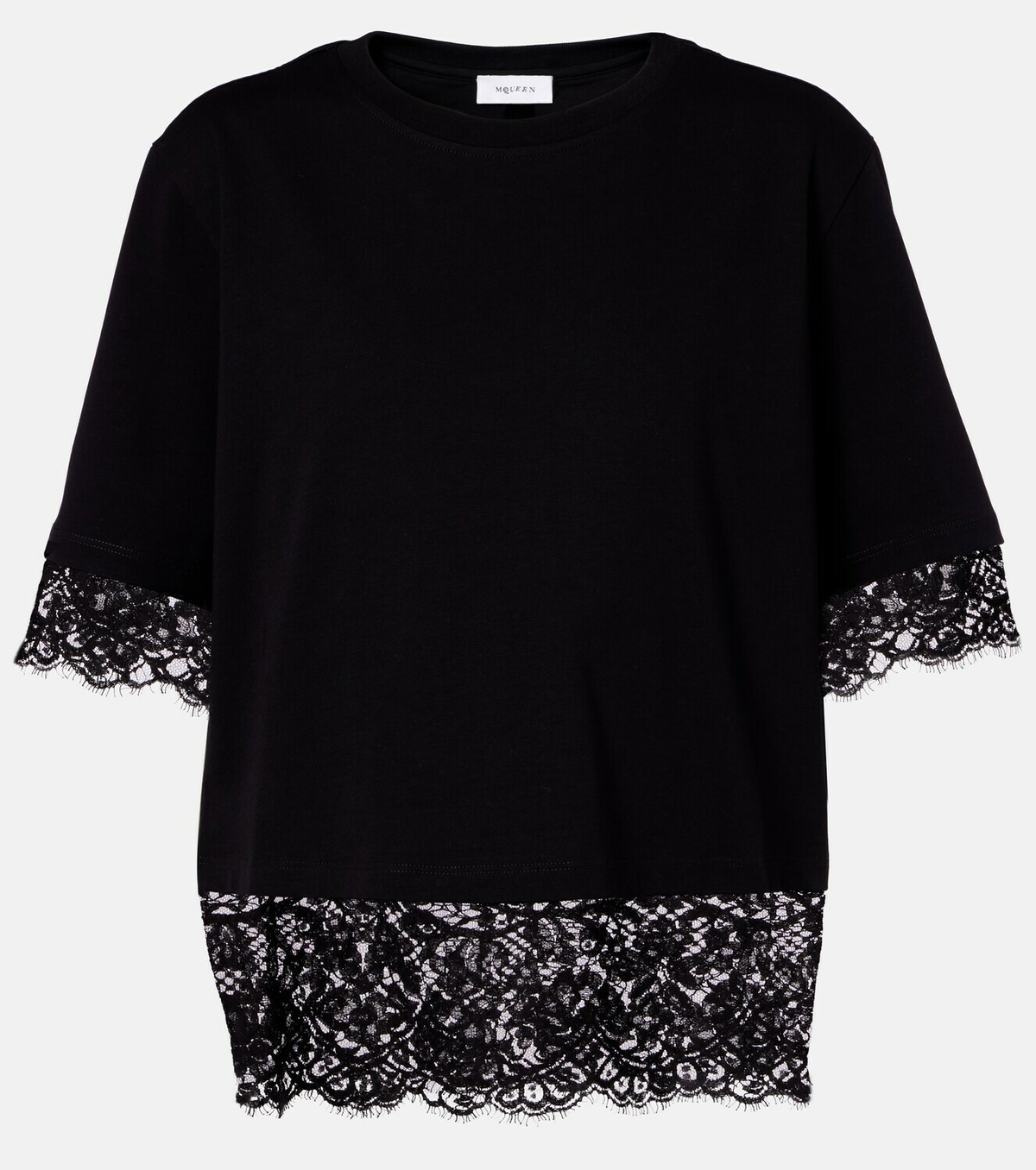 McQueen Cotton lace T-shirt
