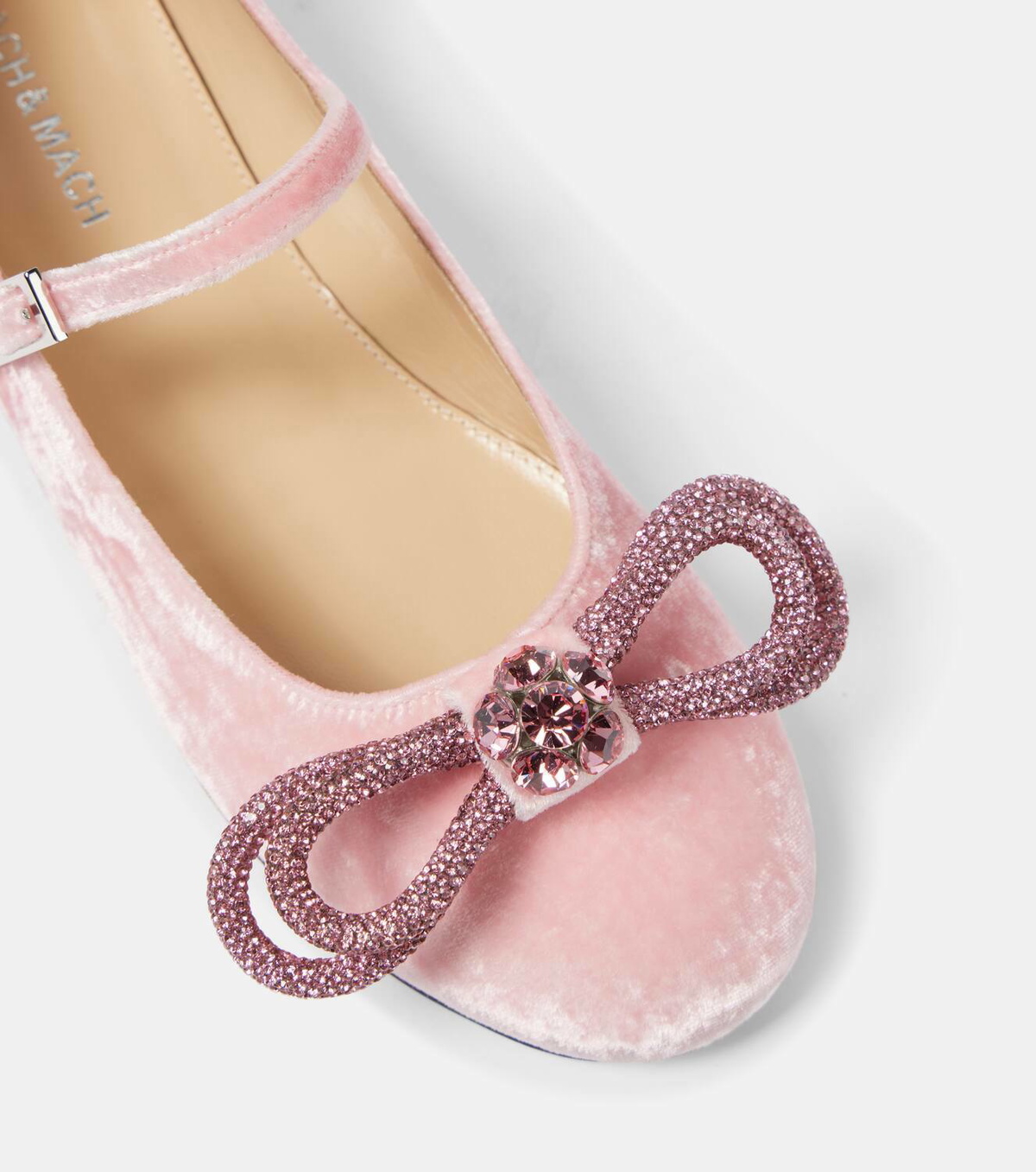 MACH & MACH 'Double Bow' ballet flats マッハアンドマッハ Mach & Mach Double Bow velvet ballet flats MACH & MACH