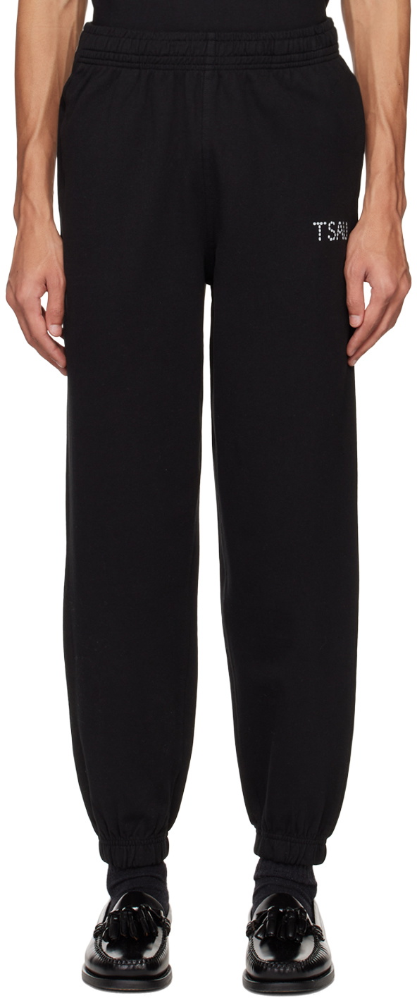 TSAU Black Printed Lounge Pants
