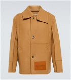 JW Anderson - Leather patch wool-blend jacket