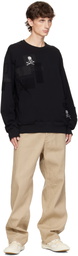 MASTERMIND WORLD Black Patchwork Sweatshirt