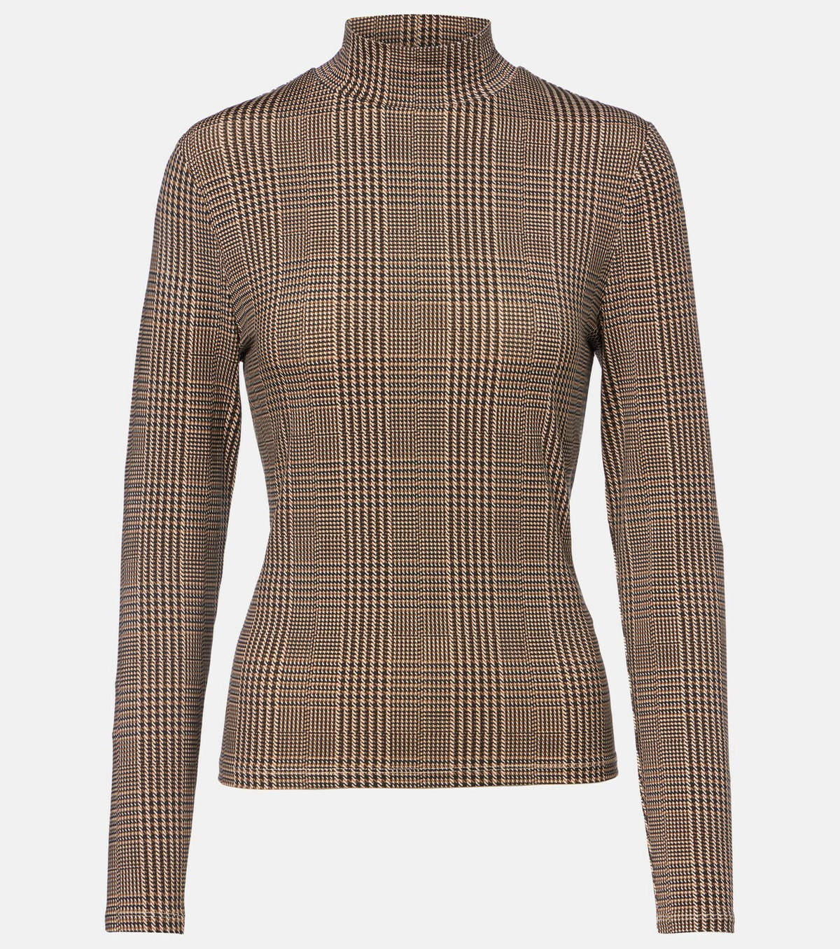 Veronica Beard Nate houndstooth jersey top