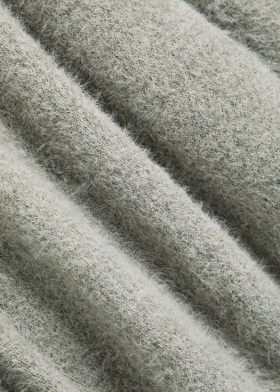Mki Miyuki Zoku Logo-embroidered Brushed Knit Jumper Grey