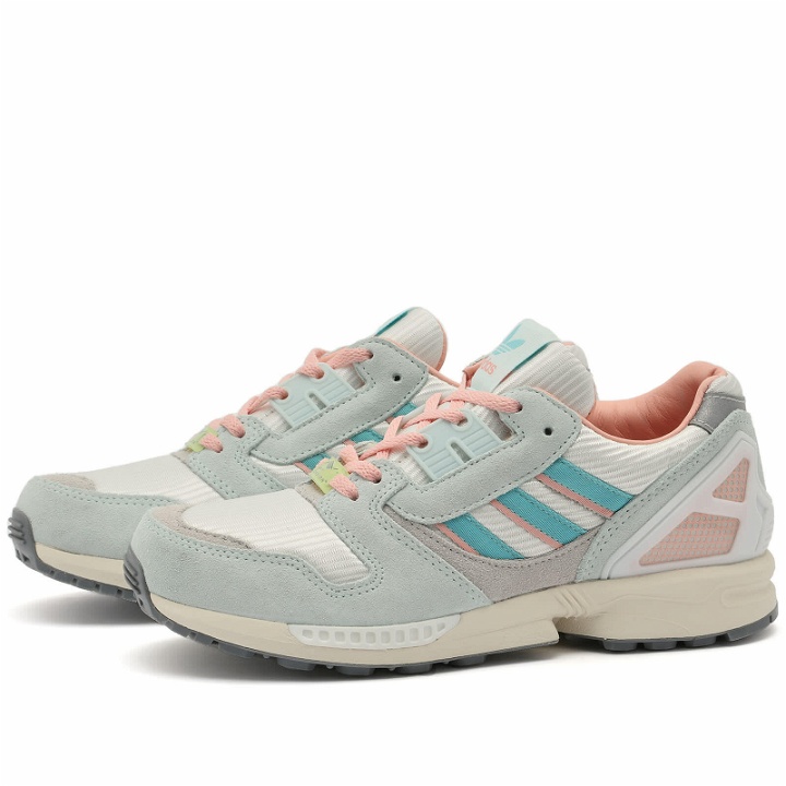 Photo: Adidas Men's ZX 8000 Sneakers in Ice Mint/Trace Pink/Cream White