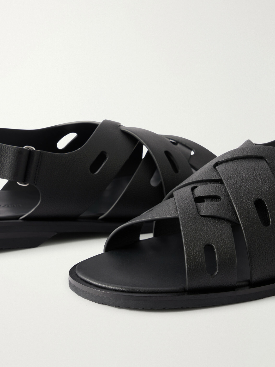 John Lobb - Seaford Full-Grain Leather Sandals - Black