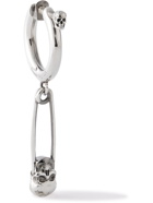 Alexander McQueen - Skull Silver-Tone Single Clip Hoop Earring
