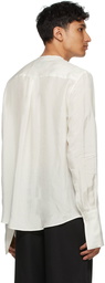 Carlota Barrera Off-White Slits Tuxedo Shirt