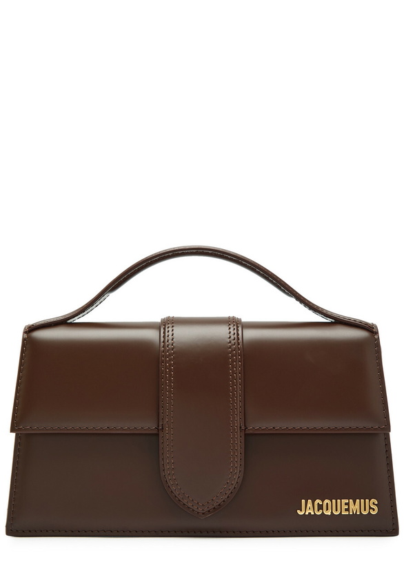 Photo: Jacquemus Le Grand Bambino Smoothed Leather top Handle bag - Brown - One Size