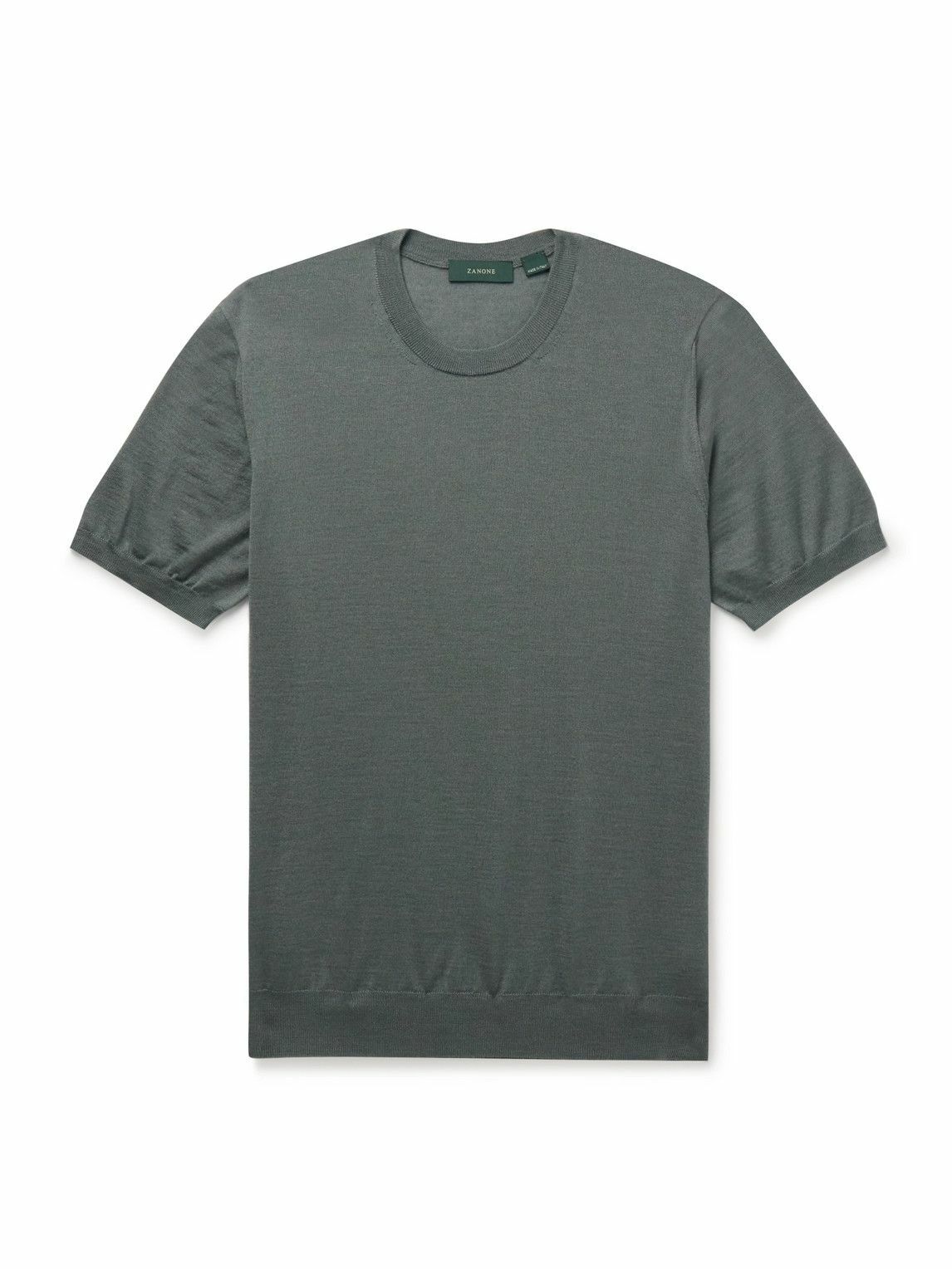 Incotex - Zanone Slim-Fit Cashmere and Silk-Blend T-Shirt - Blue