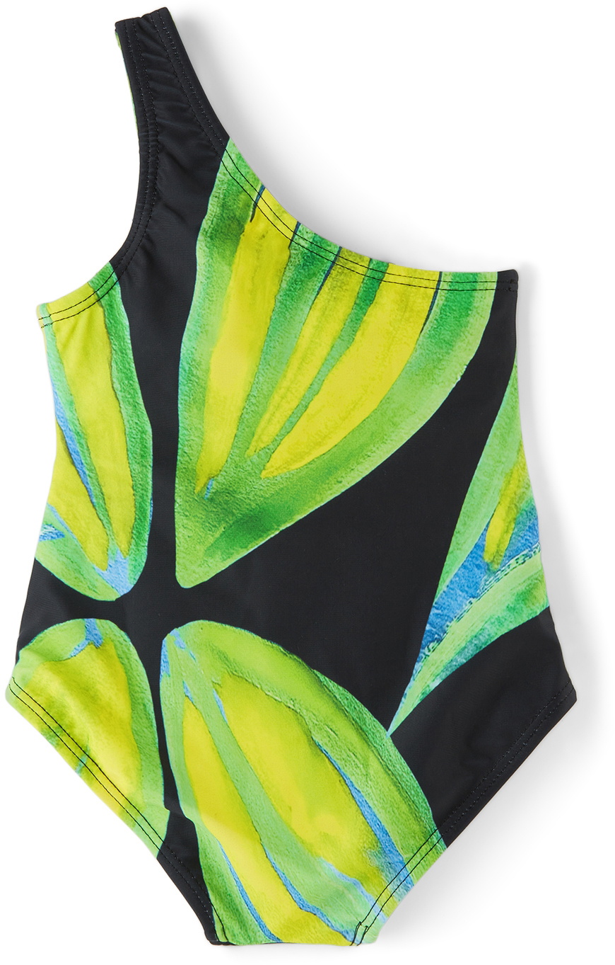 Louisa Ballou SSENSE Exclusive Kids Black & Green Graphic Swimsuit