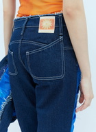 Paula Canovas del Vas Mesh Construction Denim Jeans