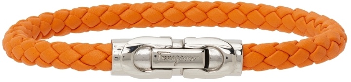 Photo: Salvatore Ferragamo Orange Leather Bracelet