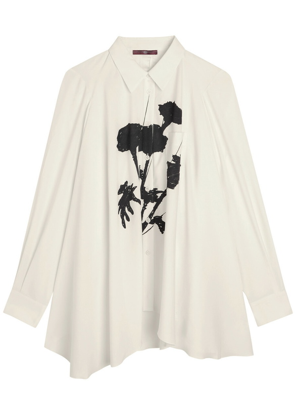 Photo: High Thank You Printed Crepe Shirt Cream