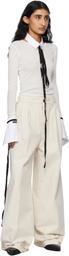 Ann Demeulemeester White Fiene Long Sleeve T-shirt